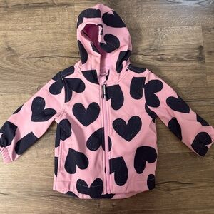 Cat & Jack Pink Hoodie with Black Heart Design